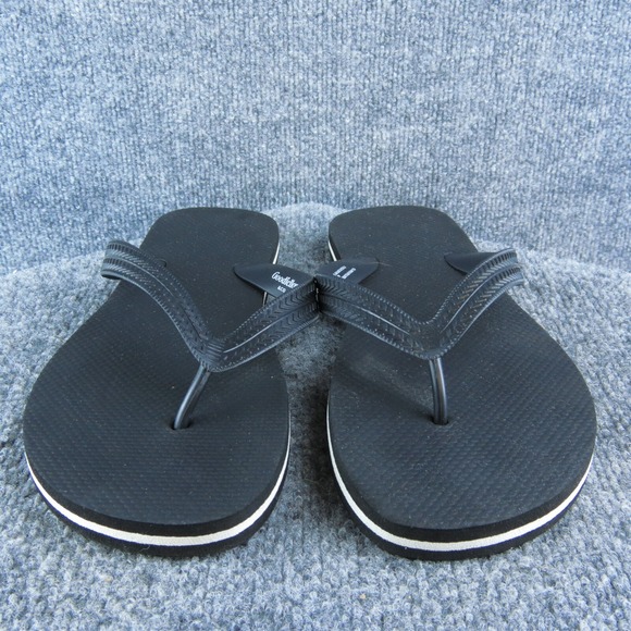 Goodfellow Men Flip Flop Sandals Size 9-10 Medium Black Synthetic Slip On - Picture 2 of 8